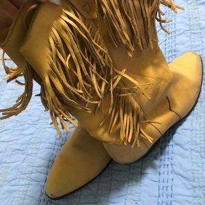 Vintage western fringe boots size 9